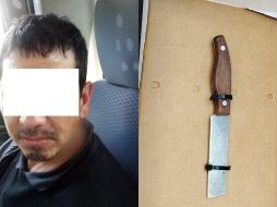 José Gilberto “N”, de 39 años, tenía un cuchillo cuando se le detuvo. ESPECIAL