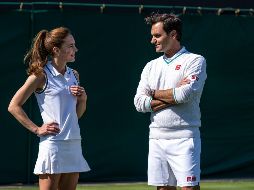 Kate Middleton y Roger Federer han coincidido  varias veces en Wimbledon. AP/T. Lovelock
