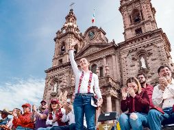 Claudia Sheinbaum visitó Ocotlán, donde presumió los logros del Gobierno de AMLO a cinco años de su administración. EL INFORMADOR/ H. Figueroa