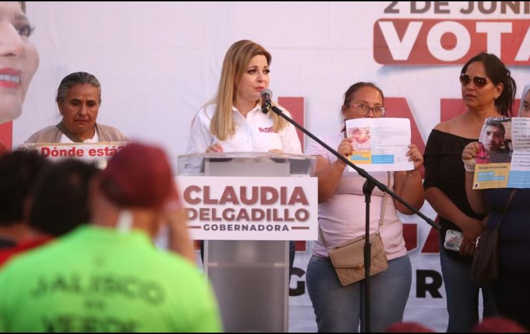 La candidata de la  Coalición Sigamos Haciendo Historia  a la gobernatura de Jalisco se reunió con algunos grupos y colectivos de búsqueda de desaparecidos. ESPECIAL