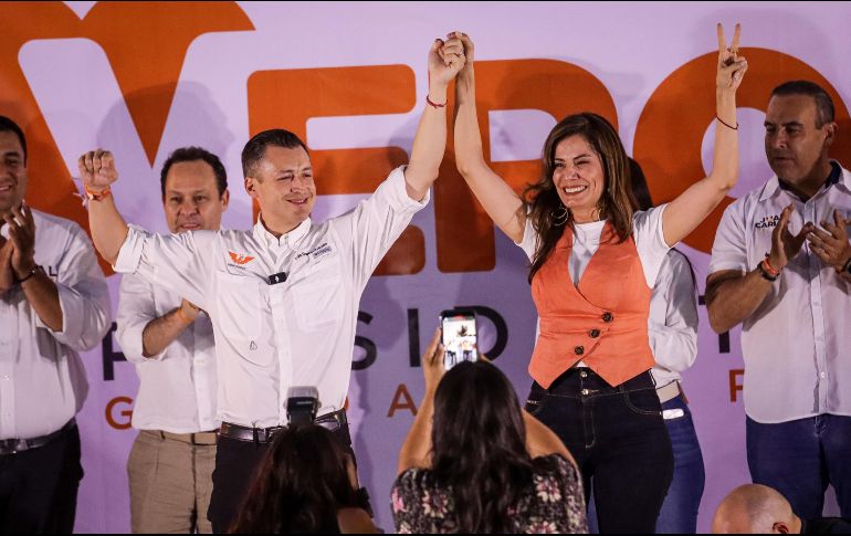 El candidato al Senado, Luis Donaldo Colosio, invitó a respaldar el proyecto de Verónica Delgadillo. EL INFORMADOR/ H. Figueroa