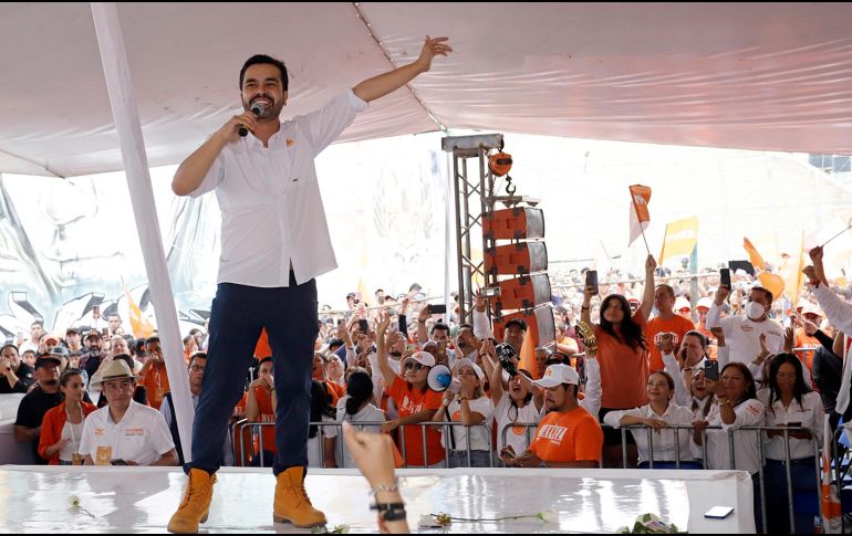 Máynez, aseguró este miércoles que su partido demostró que con una candidatura con propuestas se puede acabar con el poder del dinero y la corrupción de los viejos partidos y su vieja política. EFE/ H. Ríos