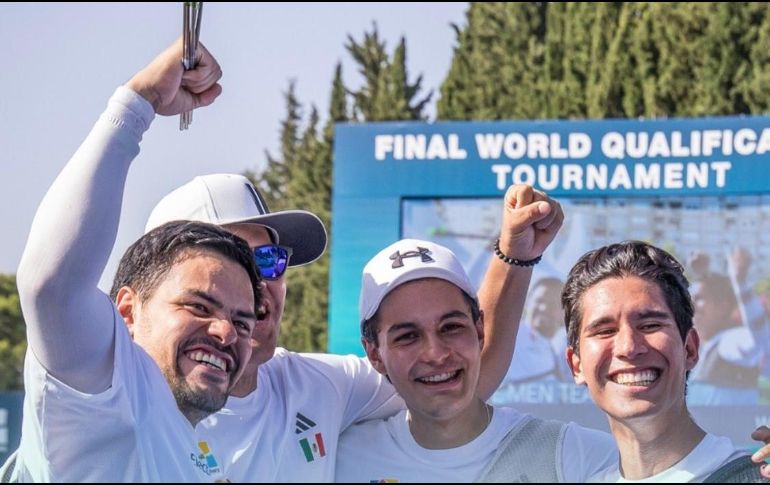 El equipo mexicano de Tiro con Arco consiguió el oro en el último Preolímpico Mundial. ESPECIAL / X: @COM_Mexico