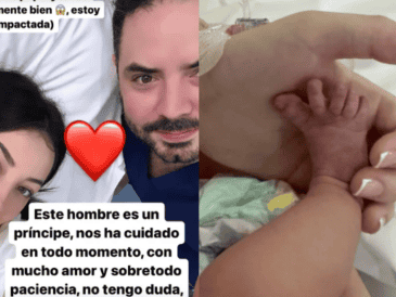 Con una foto en la que ambos aparecen recostados en la cama del hospital, Paola compartió que José Eduardo ya le cambió a su hija los primeros pañales. INSTAGRAM/ paoladalay_2203