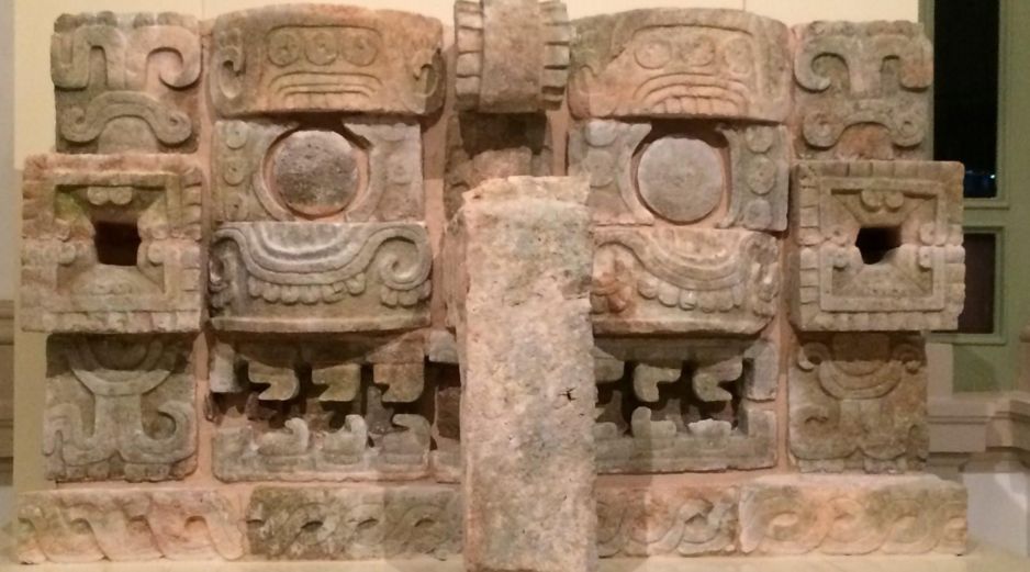 Figura de Chaac tallada en piedra, ubicada en Mérida. NOTIMEX / ARCHIVO